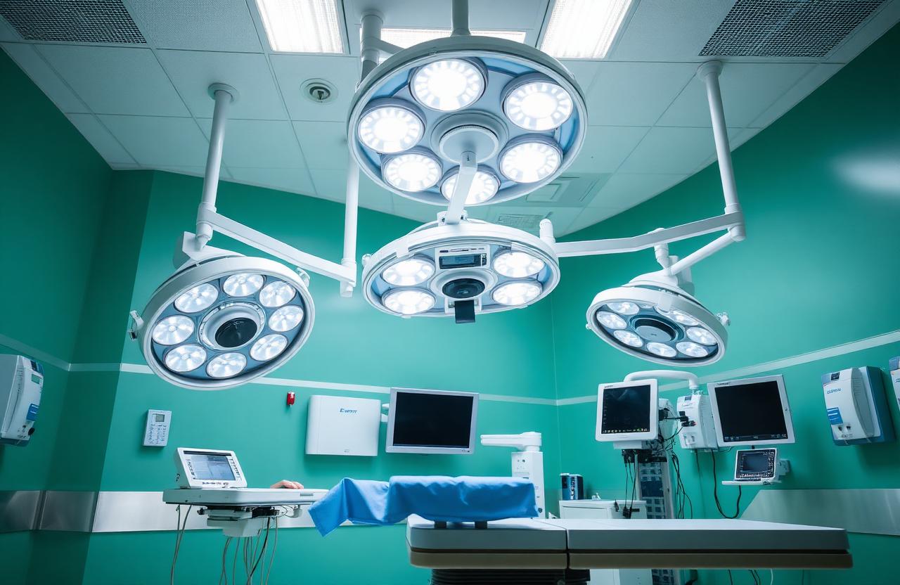 Modular operation theatre with surgical lighting