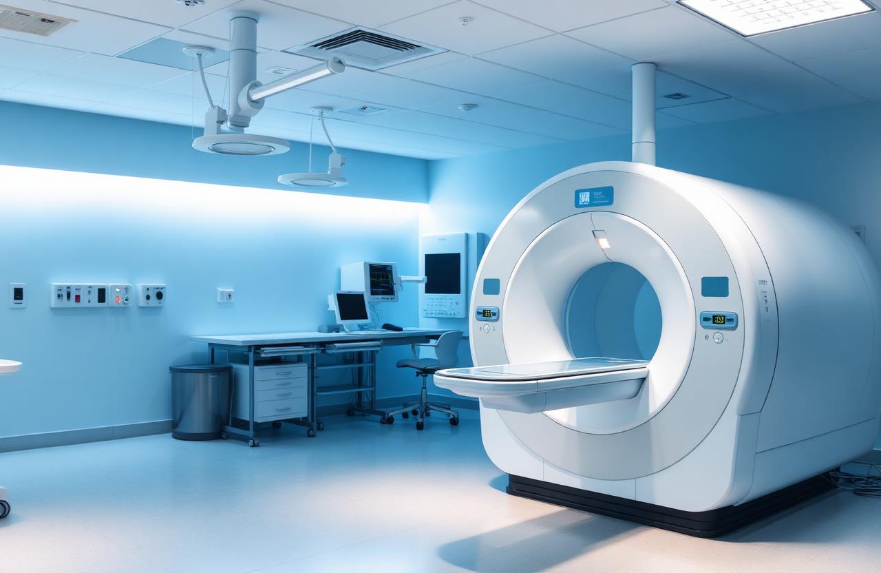 CT scanner in the radiology imaging room